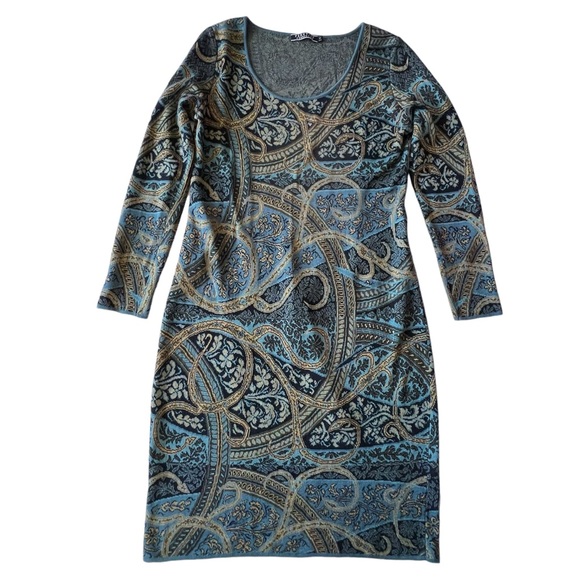 Peruvian Connection‎ Kashmiri Paisley Pima Cotton Dress | MEDIUM - Picture 6 of 11